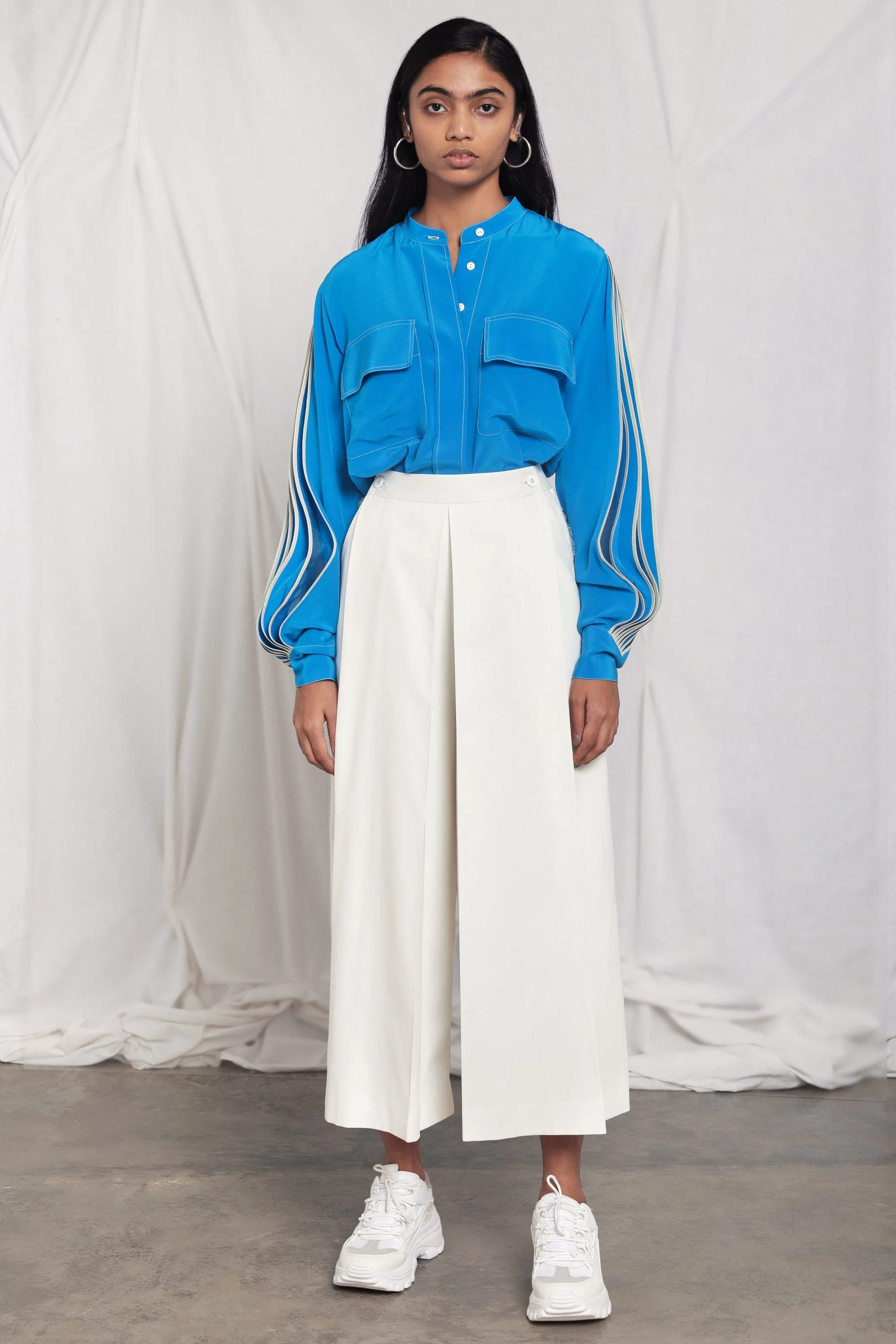 Box-pleated culottes