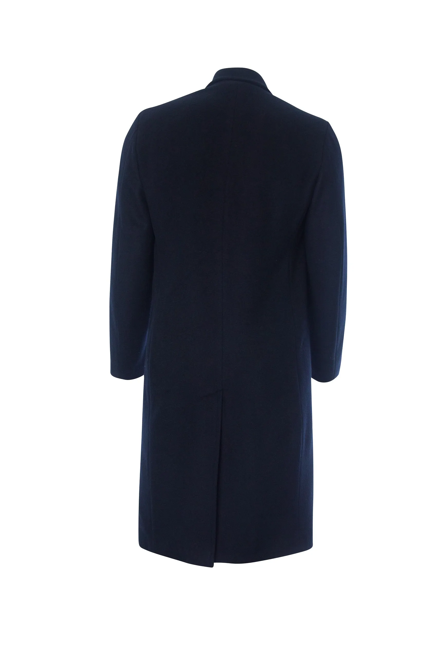 Boys Long Navy Wool Coat