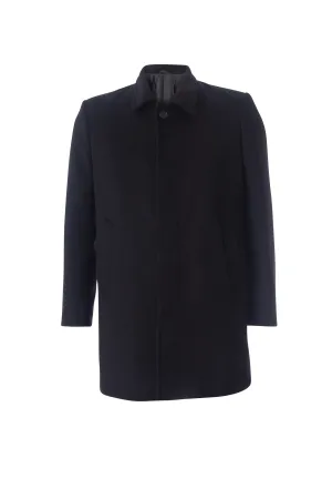 Boys Short Black Wool Coat