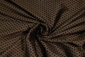 Bronze and Black Polka Dot Brocade