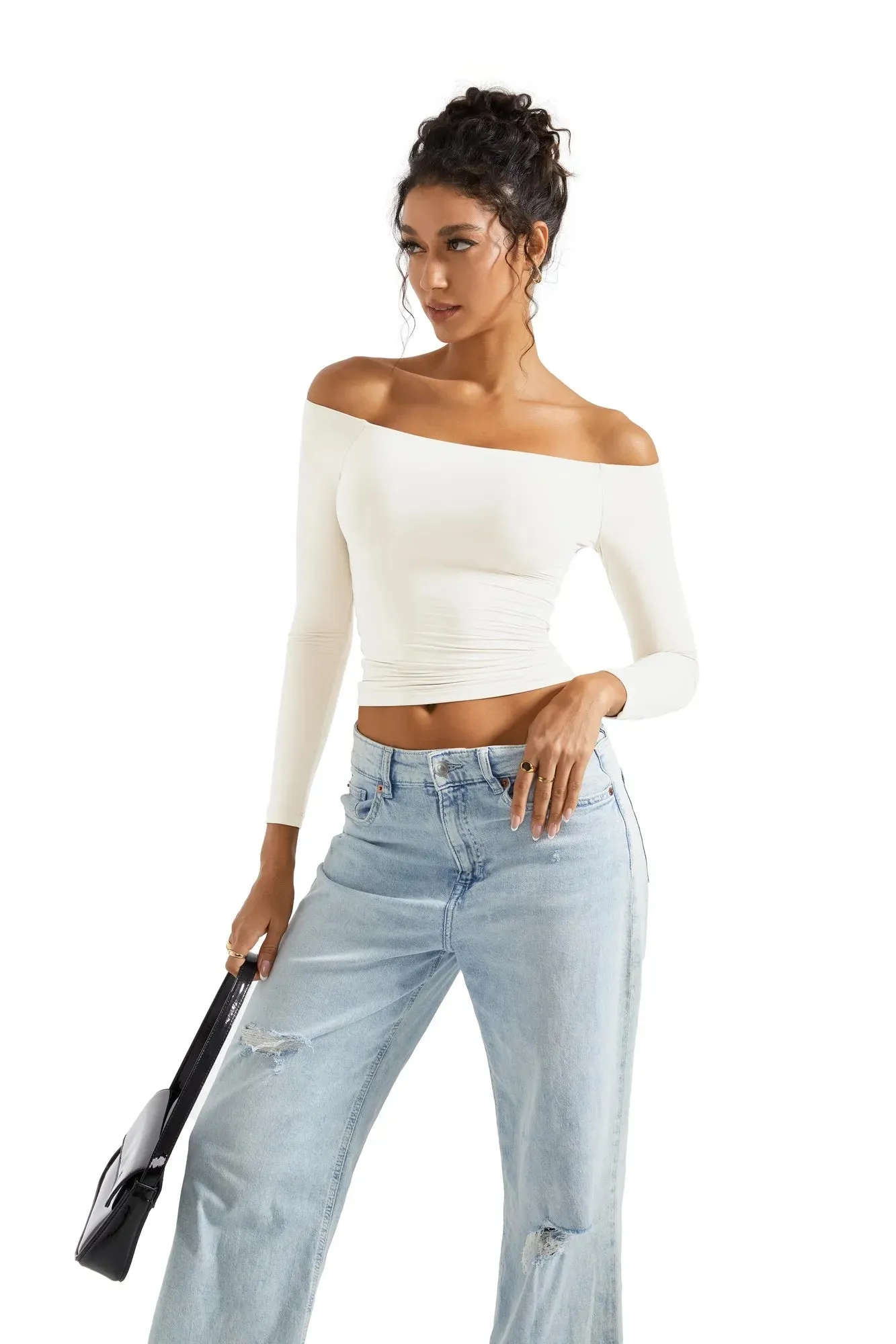 Buttery Soft Off Shoulder Shirt - Long Sleeve