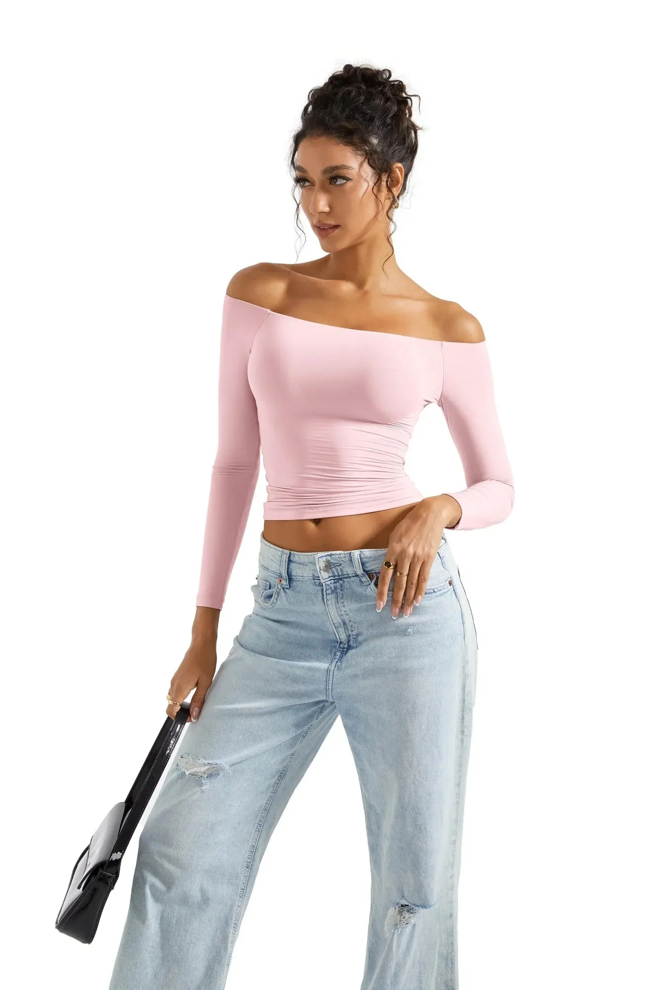 Buttery Soft Off Shoulder Shirt - Long Sleeve