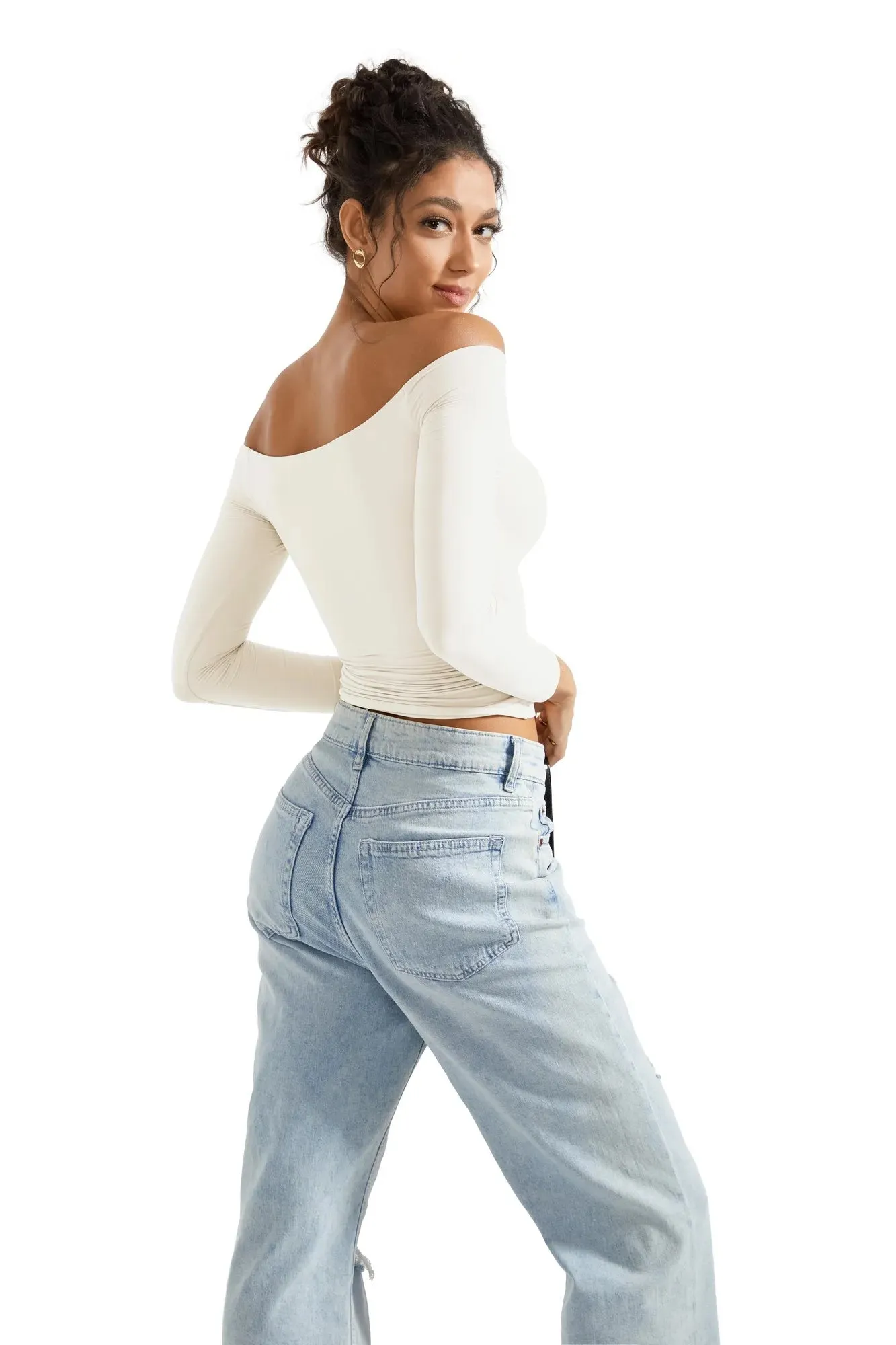 Buttery Soft Off Shoulder Shirt - Long Sleeve