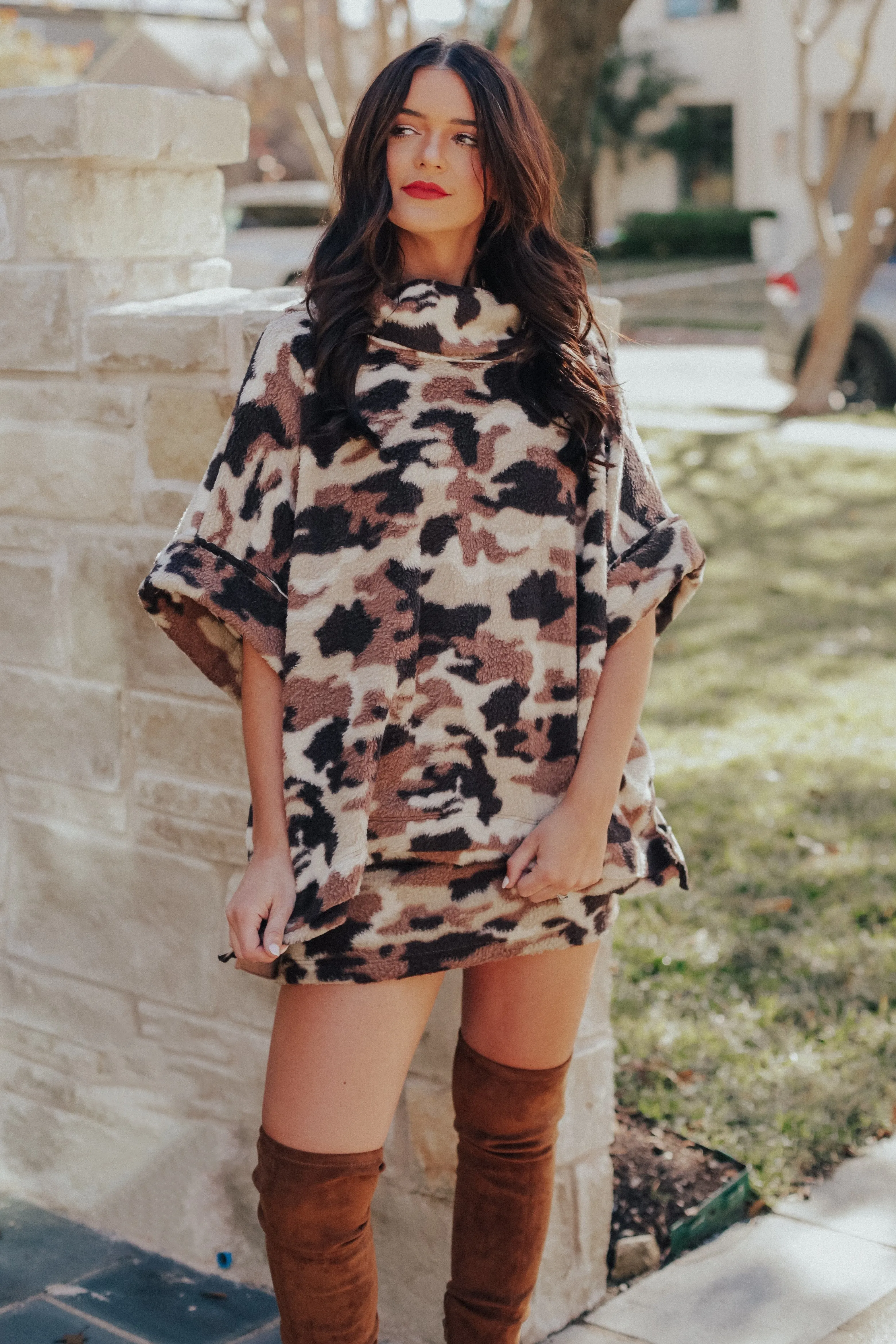 Camo Sweater & Skirt Set (TOP ONLY) - MEDIUM & LARGE LEFT