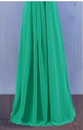 Candy Color Ruffles Chiffon A-Line Lace Up  Sleeveless Bridesmaid Dresses