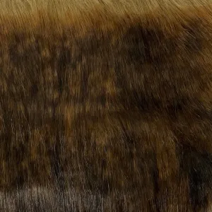 Caramel Brown Wolf Faux Fur Fabric