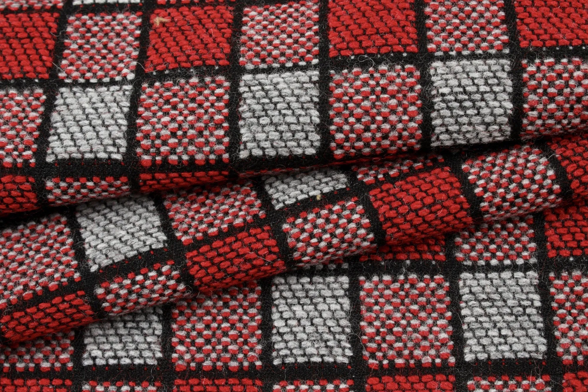 Checks Recycled Wool Jacquard for Coats - 4 colors available