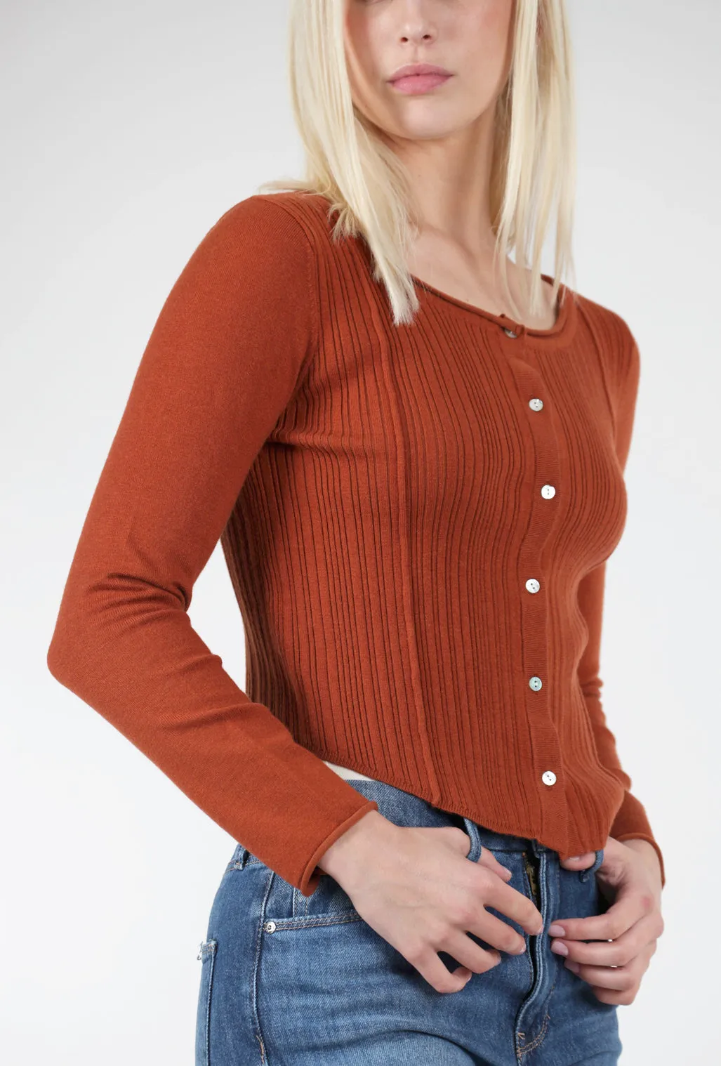 Clara Sweater, Dark Rust