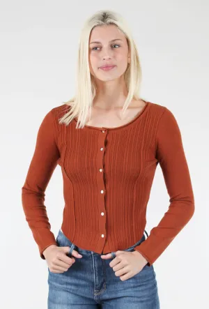 Clara Sweater, Dark Rust