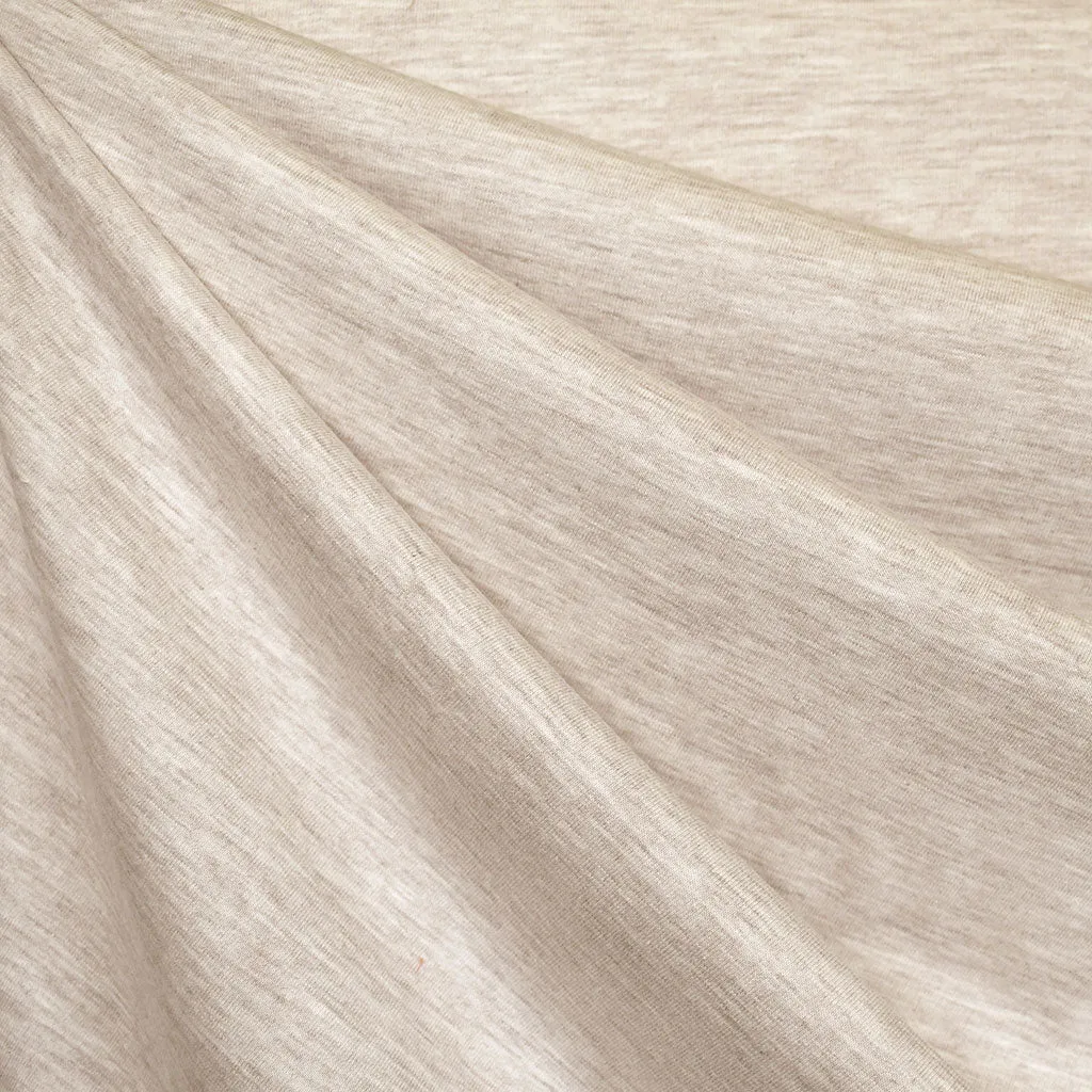 Classic Cotton Jersey French Terry Heather Oatmeal