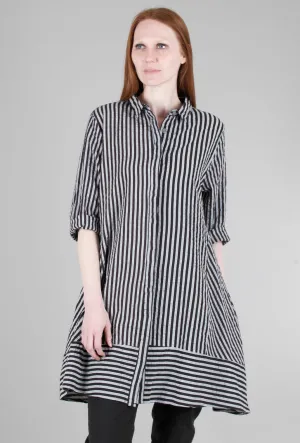 Claudette Shirt/Dress, Black/Gray