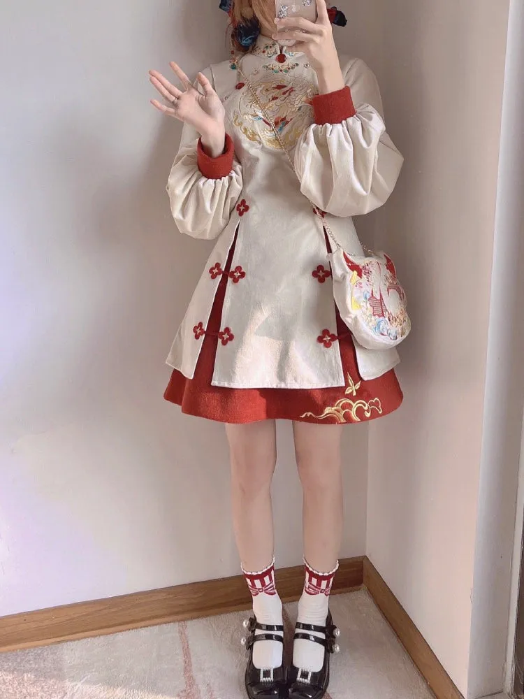 Cloud Kirin Cheongsam Dresses