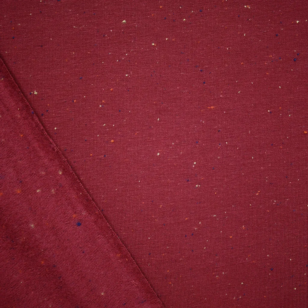 Confetti Speckled Sweatshirt Fleece Cranberry