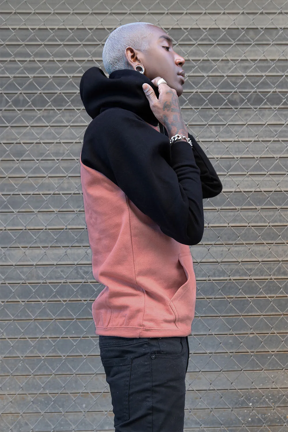 Contrast Raglan Sleeve Pullover Hoodie (New Colorways)