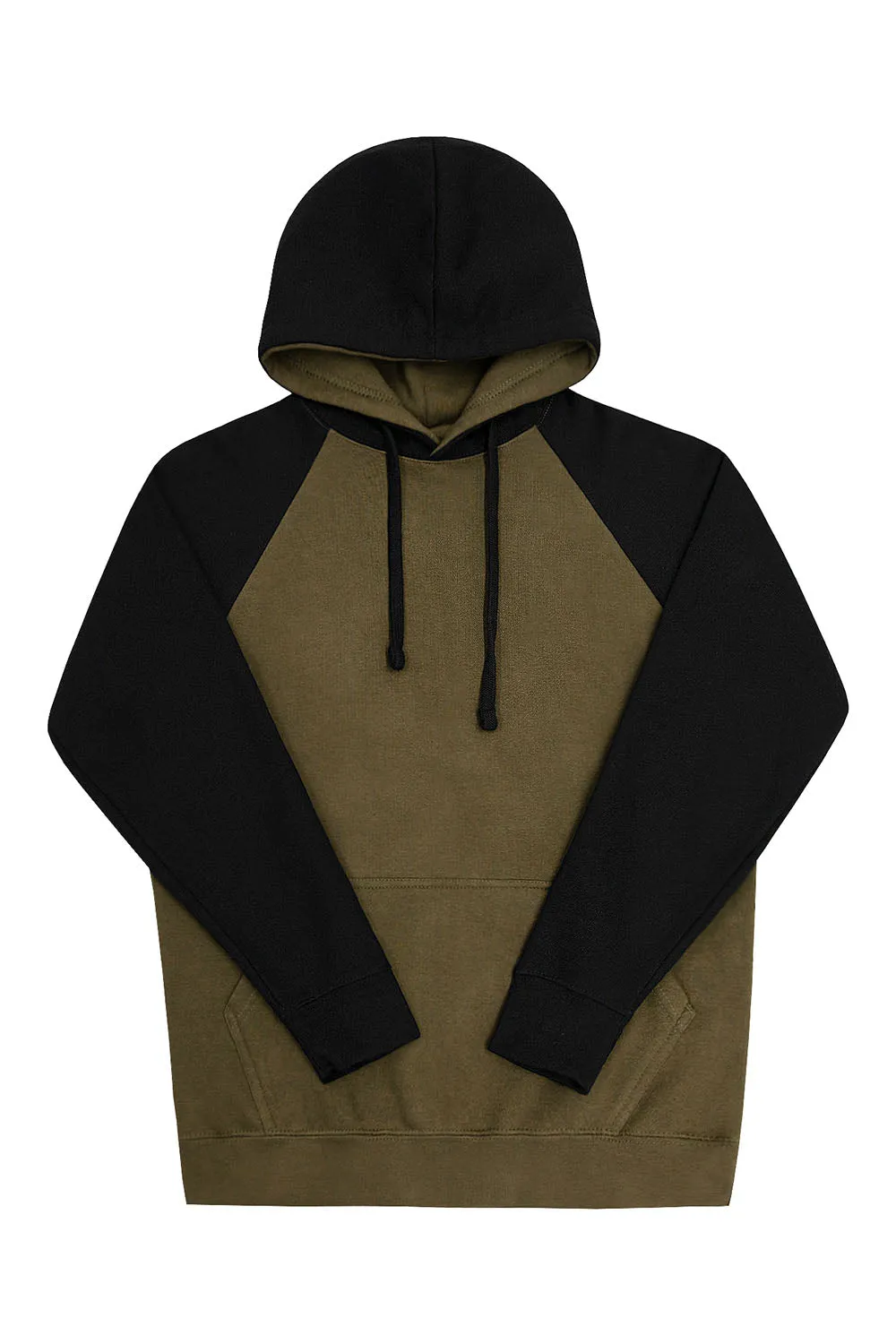 Contrast Raglan Sleeve Pullover Hoodie (New Colorways)