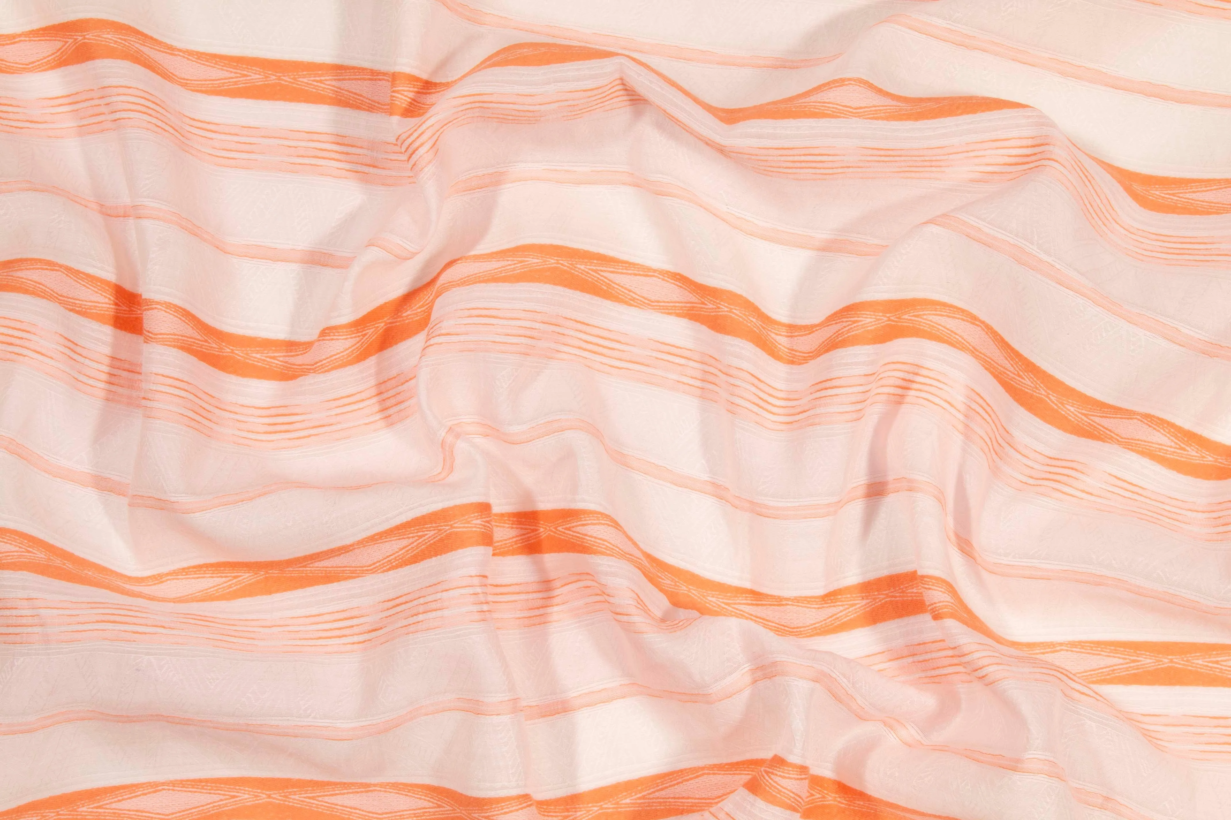 Coral Striped Linen