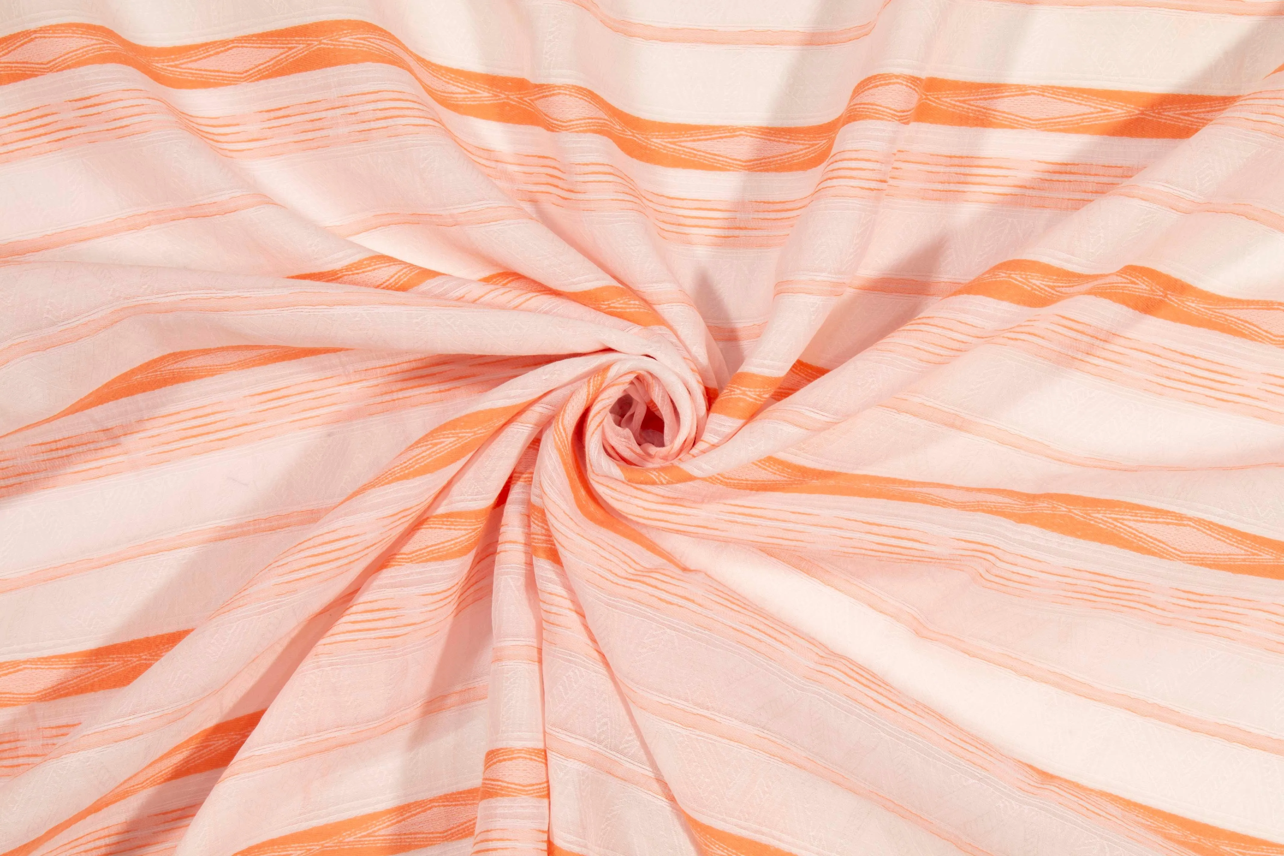 Coral Striped Linen