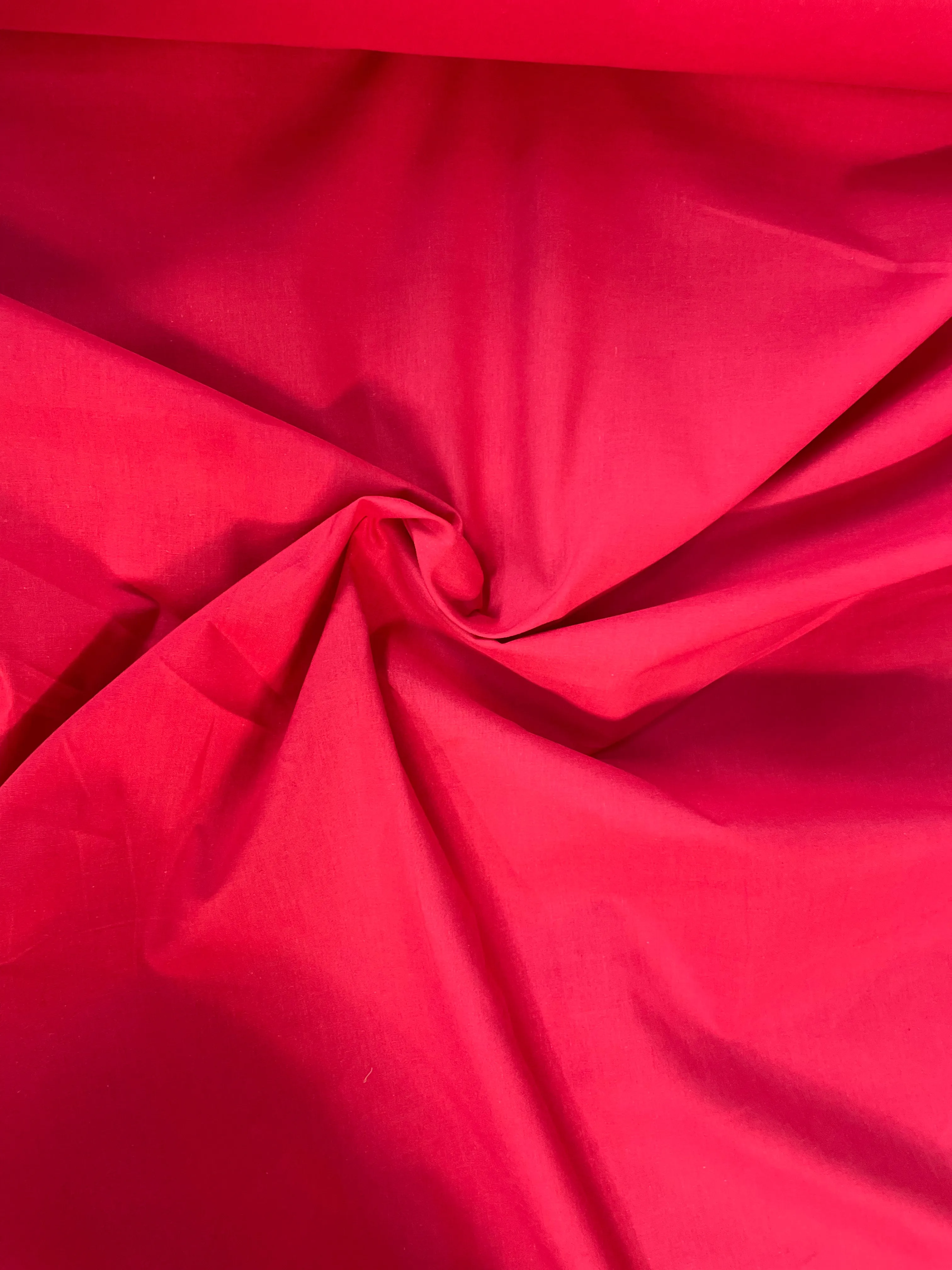 Cotton Poplin - Cherry Red