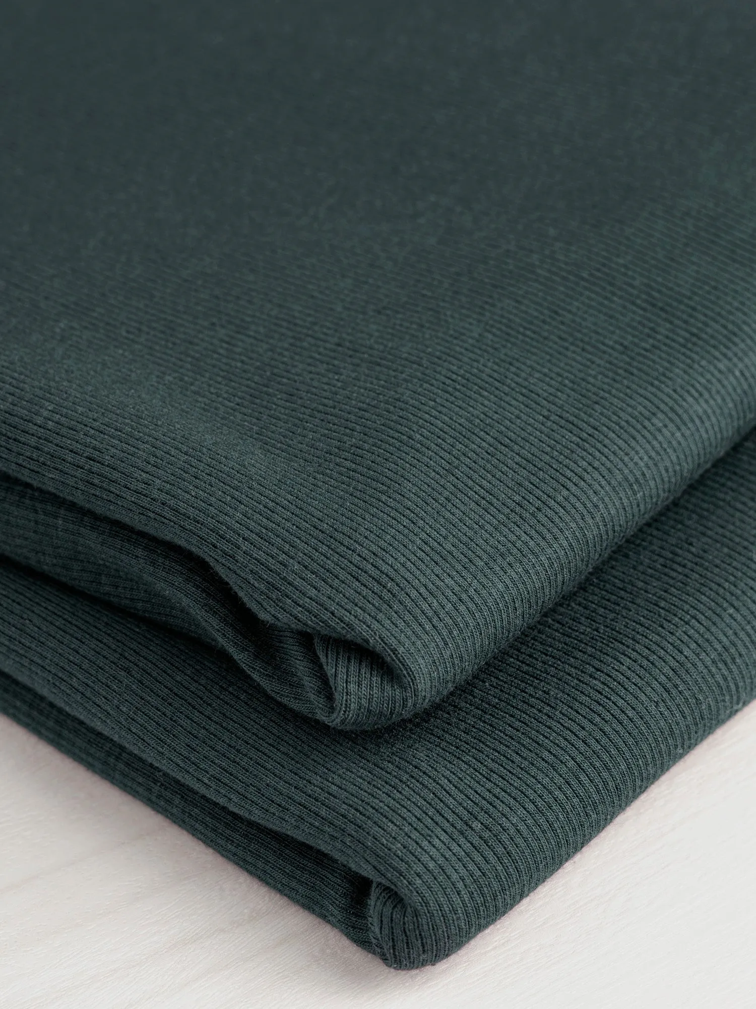 Cotton Tencel Modal Rib Knit - Deep Teal - Swatch