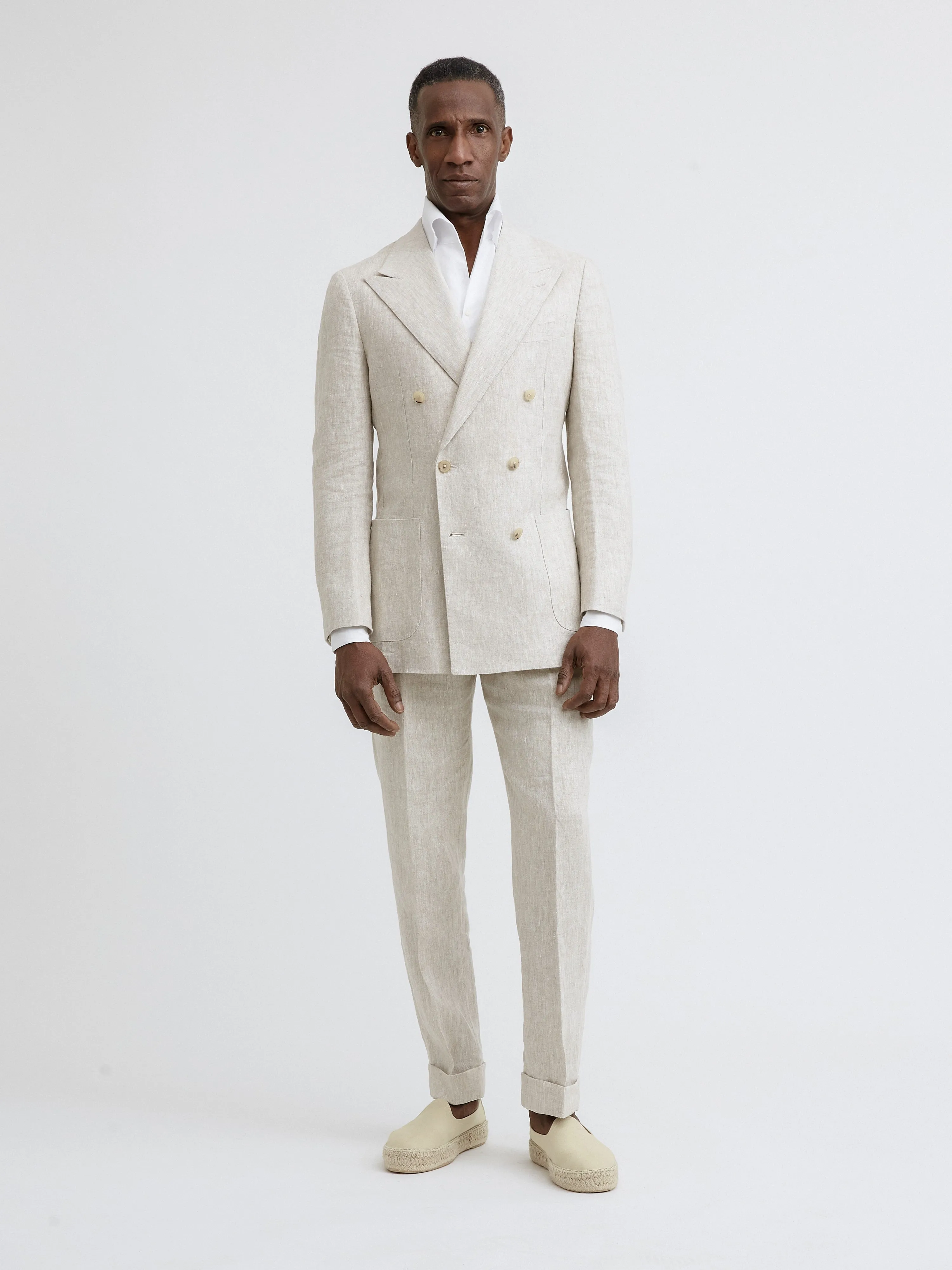 Cream Beige Linen Suit (DB)