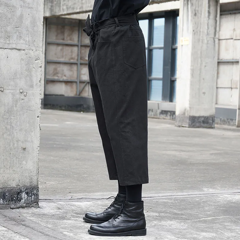 Cropped Trousers With Belt