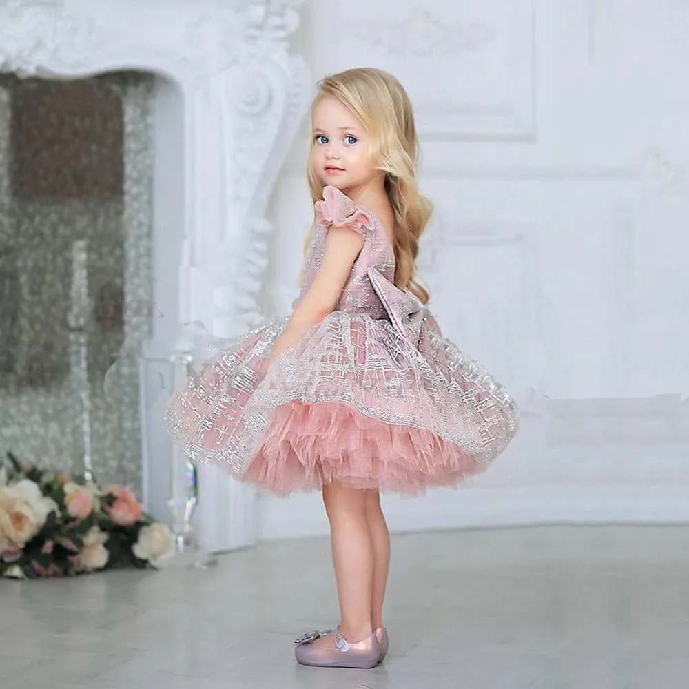 Cute Pink Baby Girl Party Dresses for Birthday