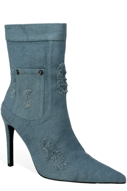 Denim Bootie