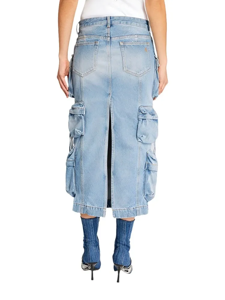 Denim Multi-Pocket Skirt