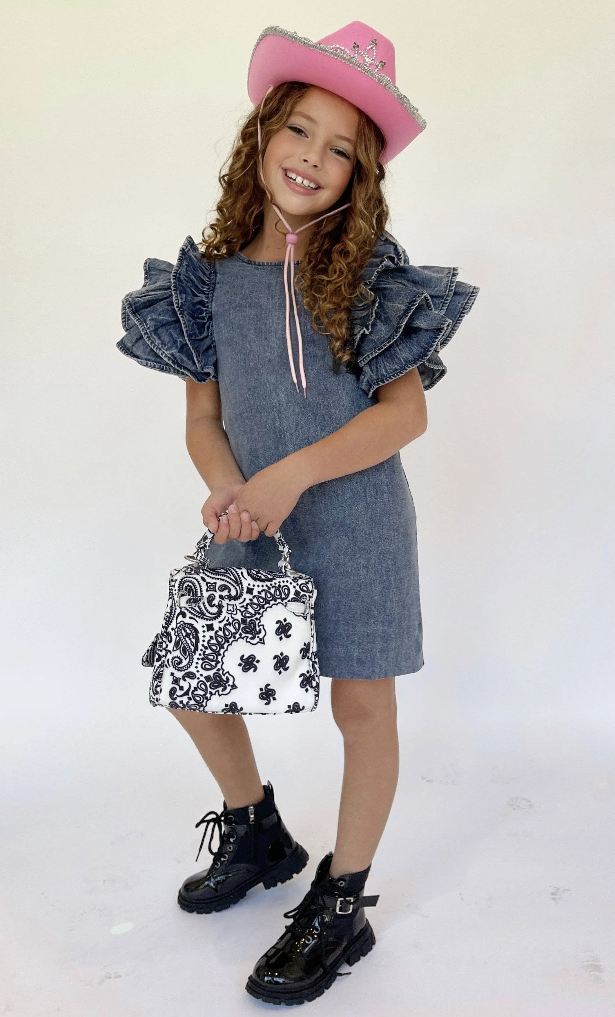 Denim Ruffle Dress