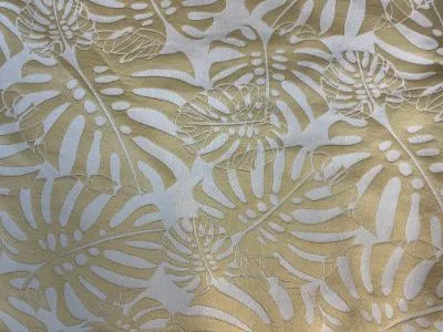 Designer Gold Leaf Off-White Brocade