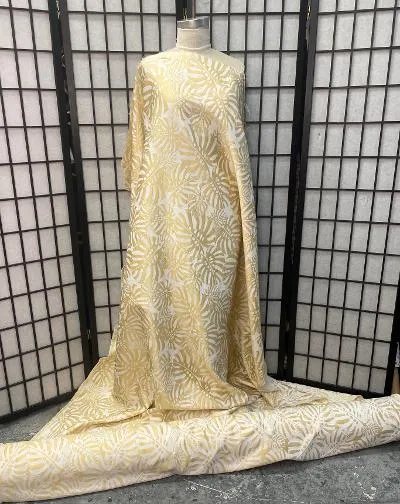 Designer Gold Leaf Off-White Brocade