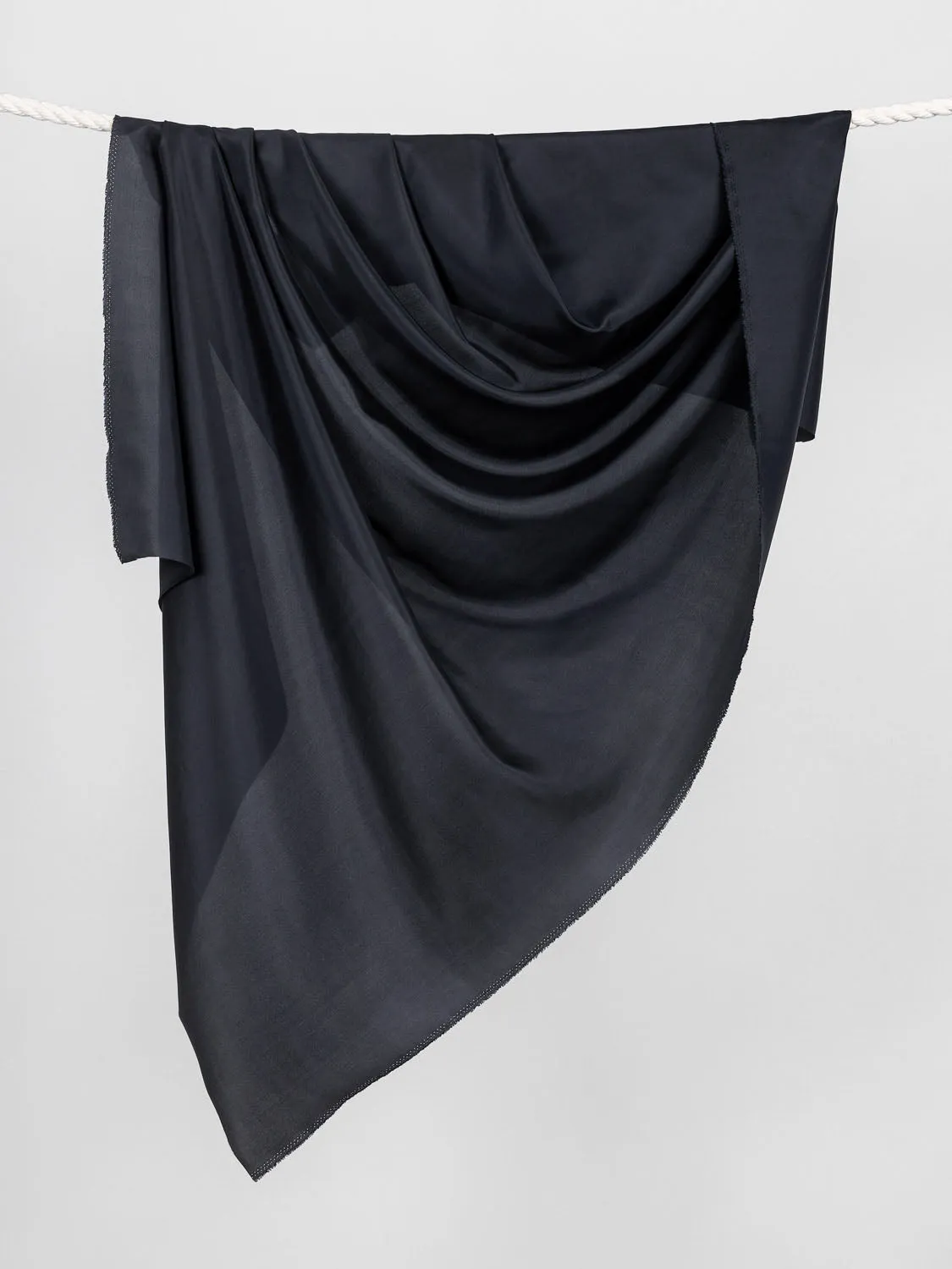 Designer Habotai Silk Deadstock - Midnight