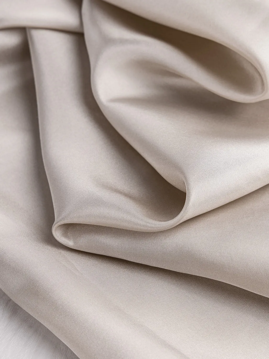 Designer Habotai Silk Deadstock - Sand - Swatch