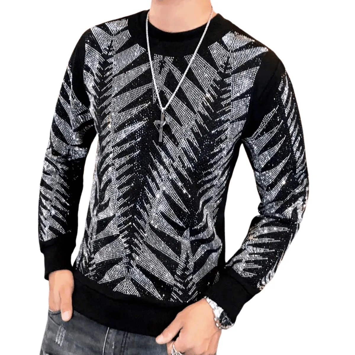 Diamond Long Sleeve Pullovers For Men