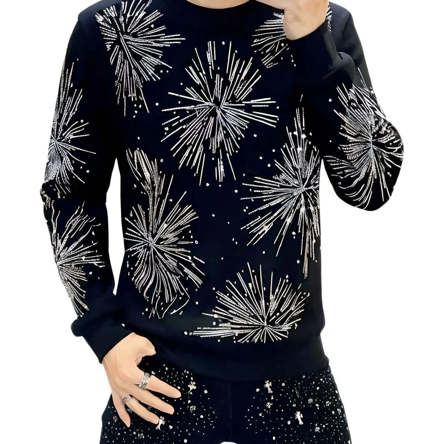 Diamond Long Sleeve Pullovers For Men