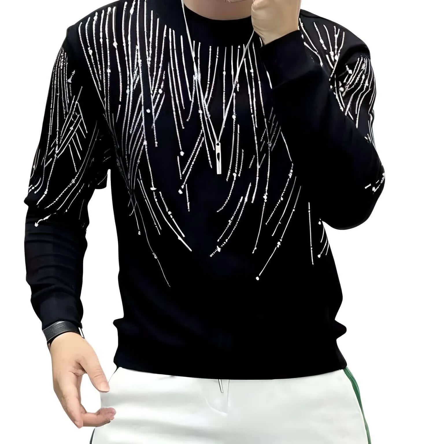 Diamond Long Sleeve Pullovers For Men