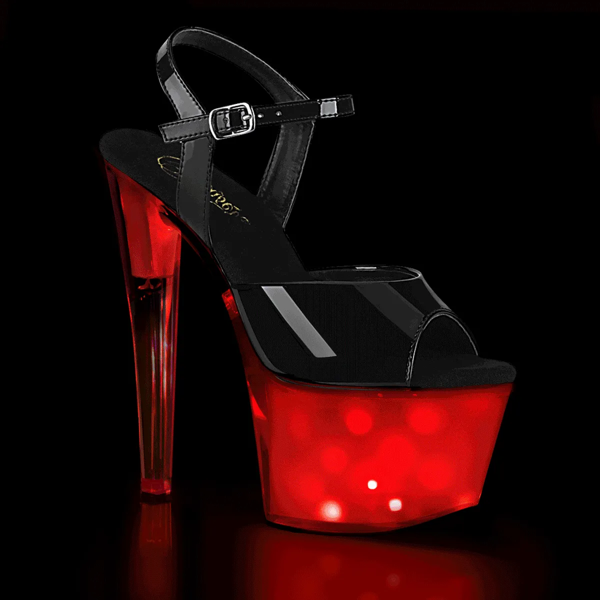 DISCOLITE-709 7 Inch Heel Light Up Stripper Shoes