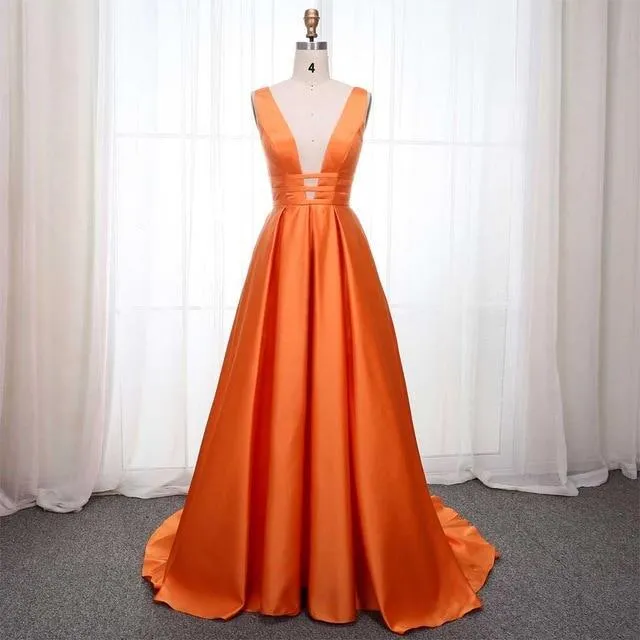 Elegant Satin Evening Gown