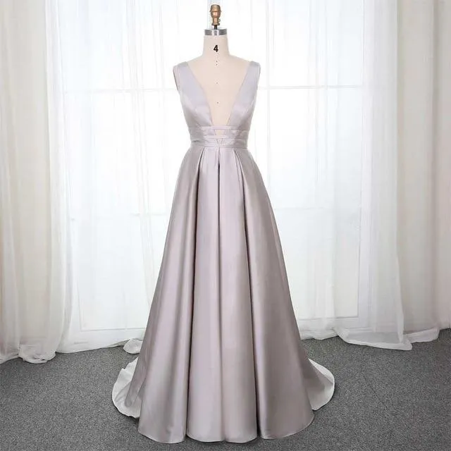 Elegant Satin Evening Gown