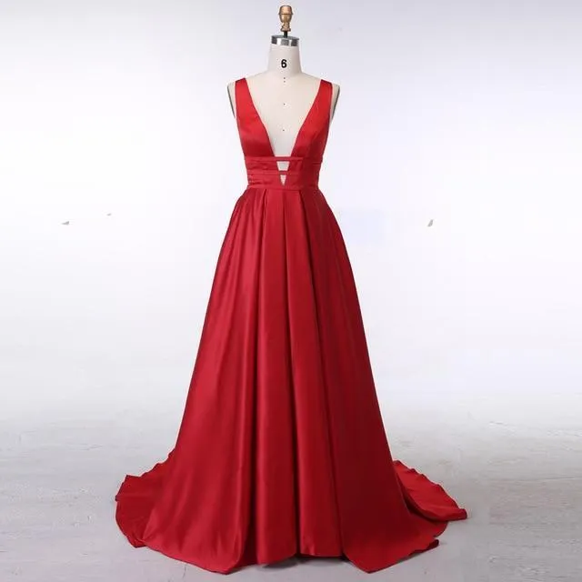 Elegant Satin Evening Gown