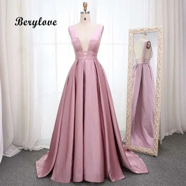 Elegant Satin Evening Gown