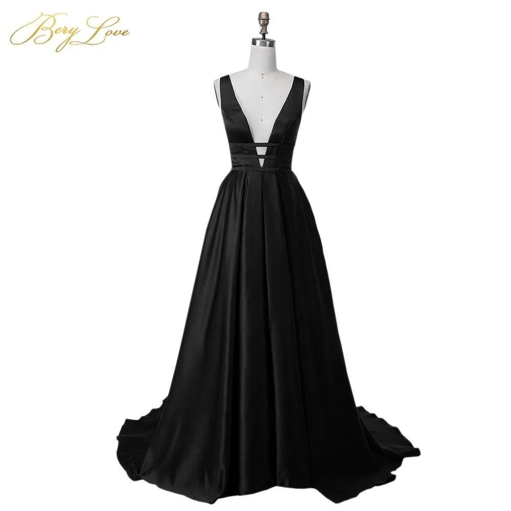 Elegant Satin Evening Gown