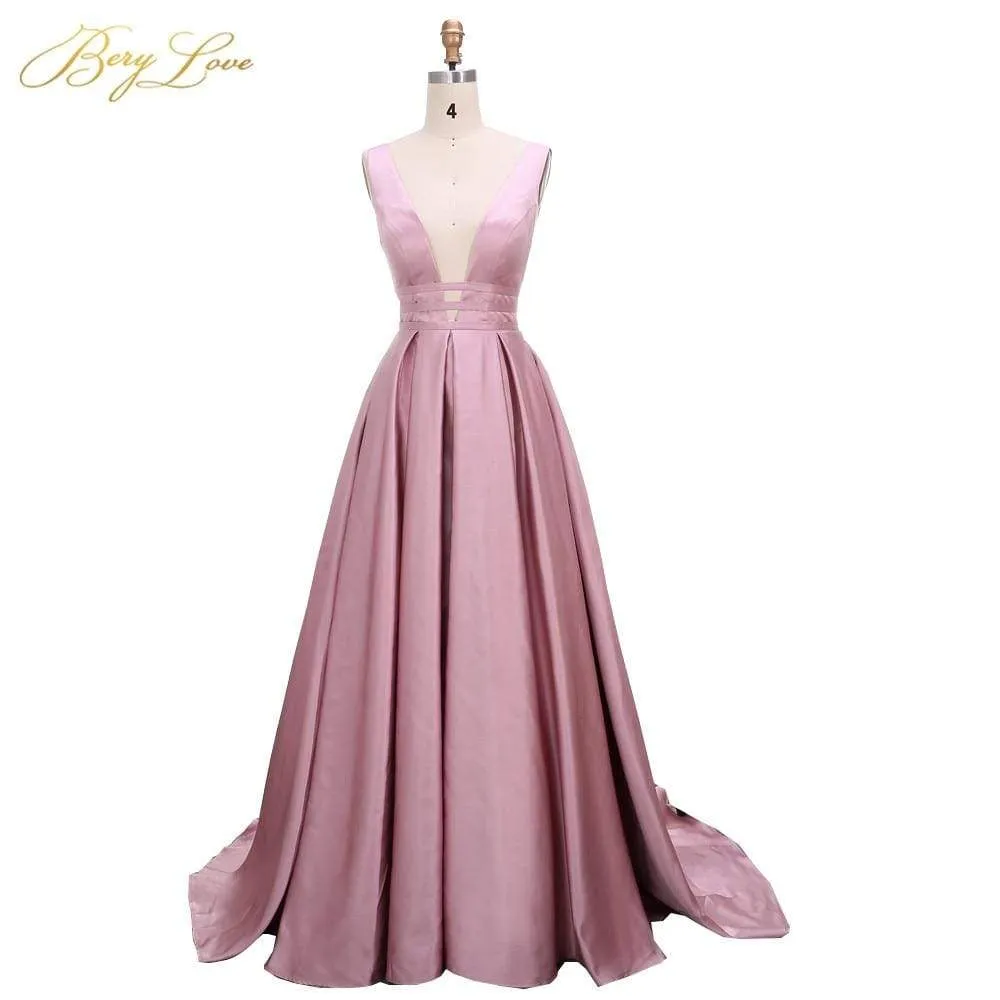 Elegant Satin Evening Gown