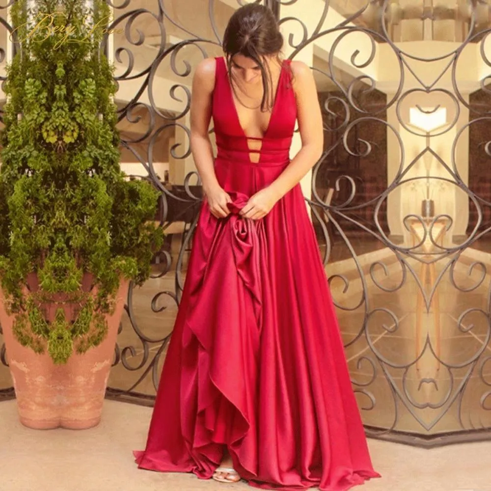 Elegant Satin Evening Gown