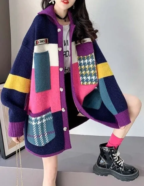 EMILY COLORBLOCK CARDIGAN