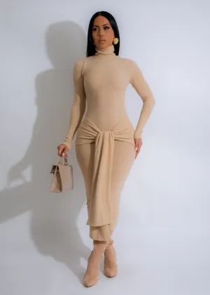 Endless Memories Sweater Midi Dress Nude