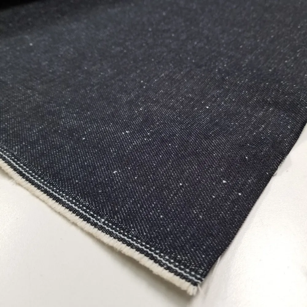 Fashion Denim Speckled Popcorn Dark Indigo 100% Cotton Woven-12.2 oz Made in Japan- Sold by the yard