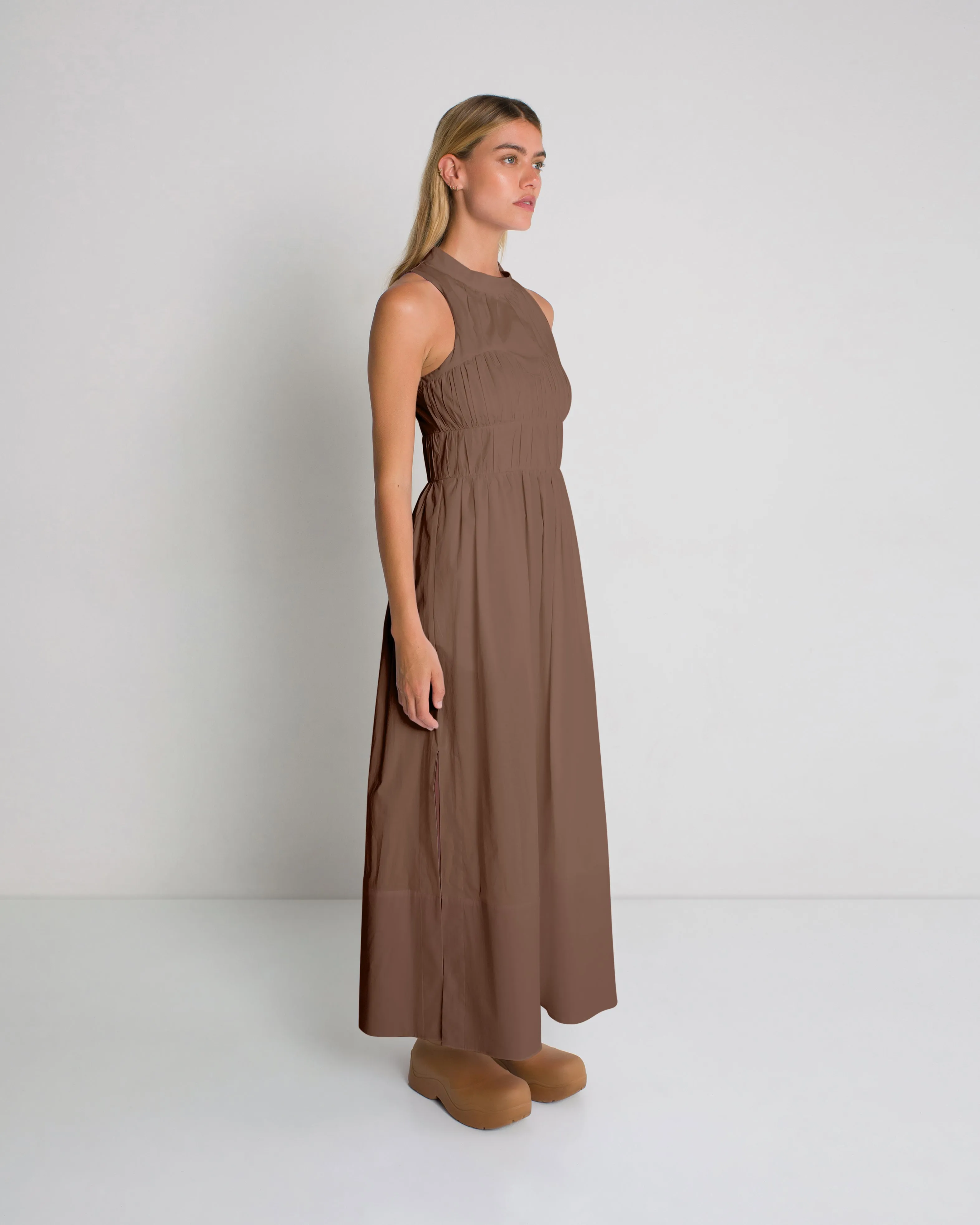 FIROUZ DRESS - CHOCOLATE