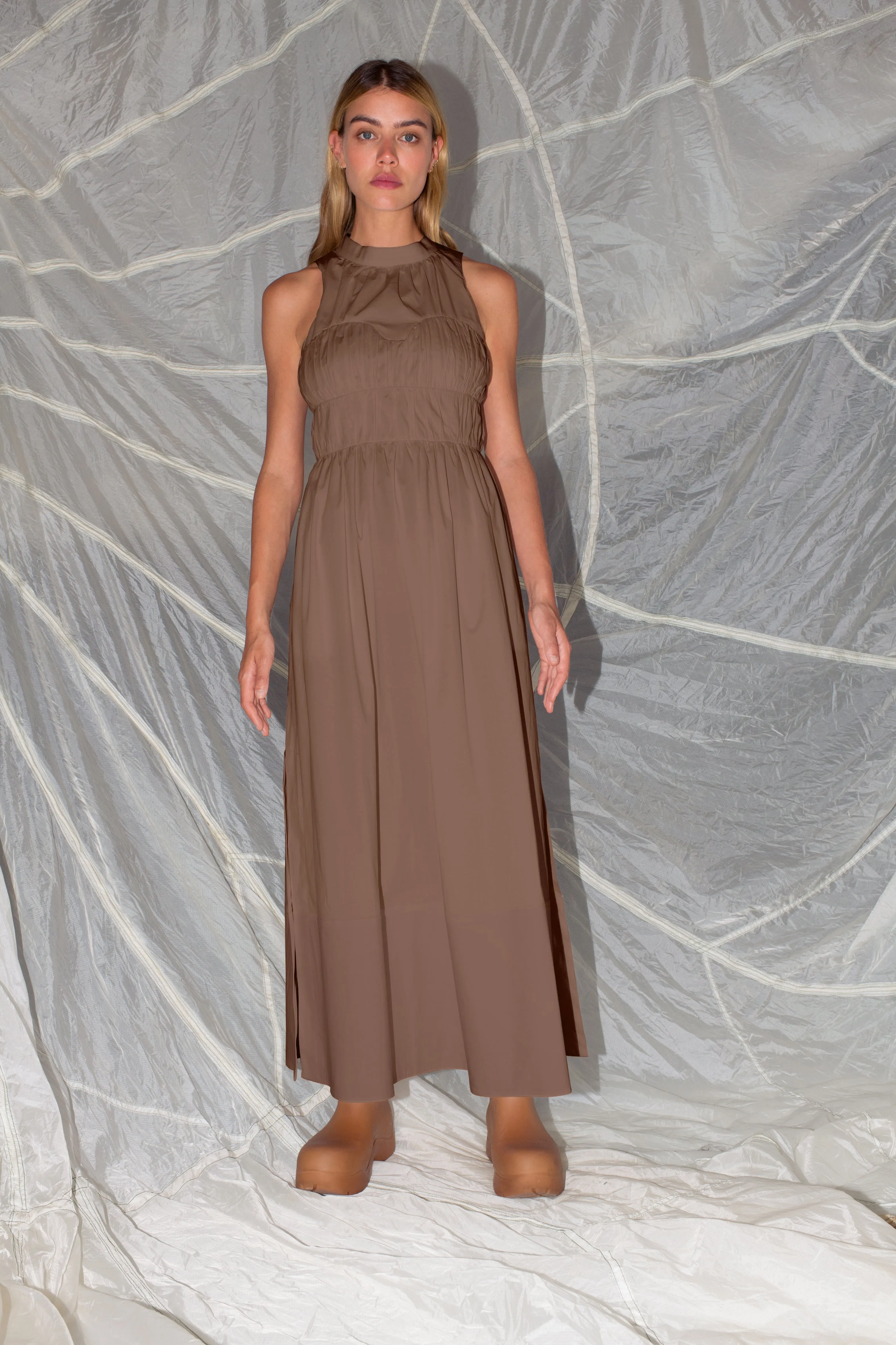 FIROUZ DRESS - CHOCOLATE