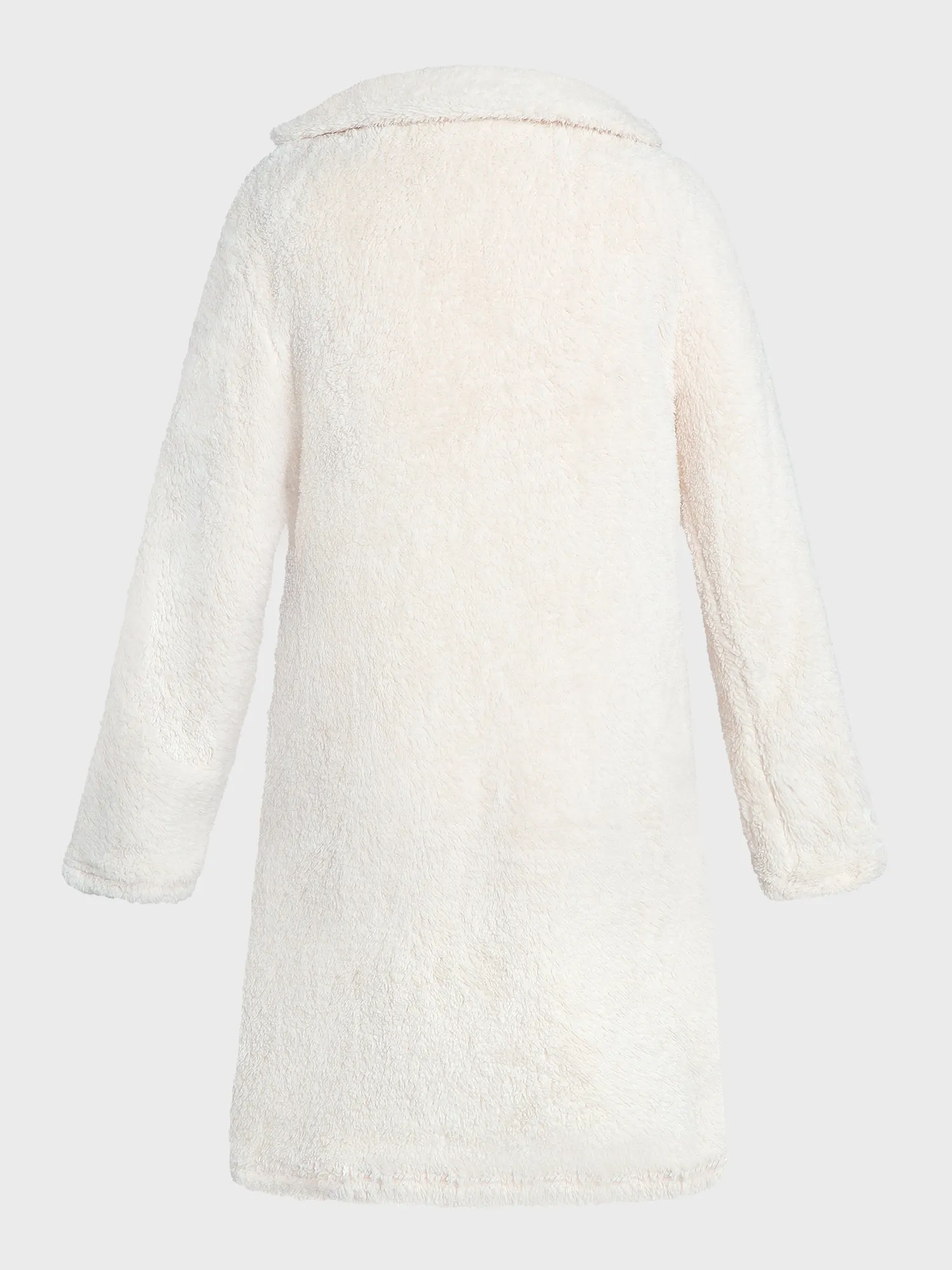 Furry Long Sleeved Plush Coat